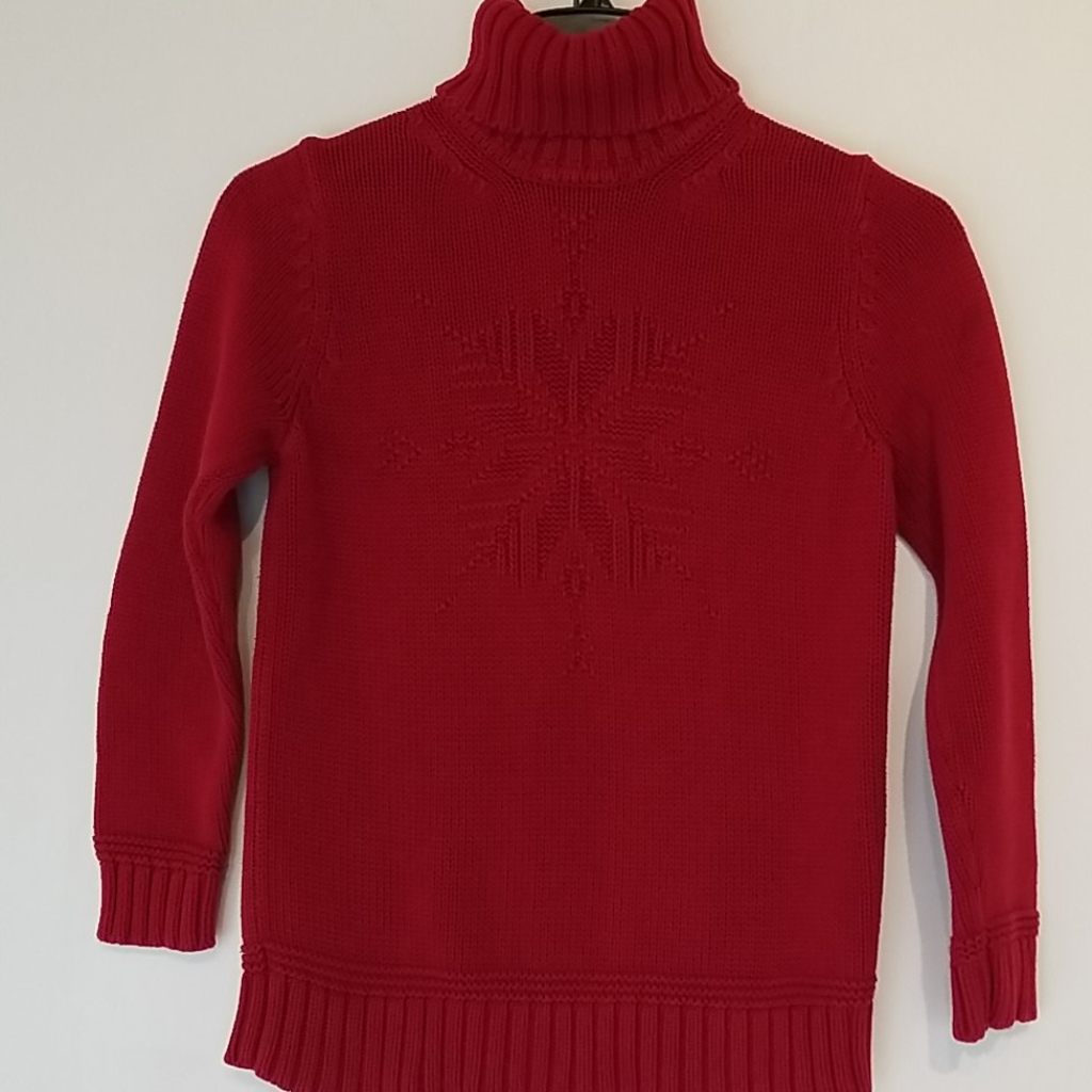 Ralph Lauren 100% Cotton Heavy Weight Sweater In Dark Red